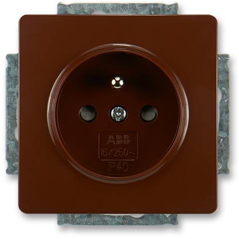 ABB 5518G-A02359 H1 Výkyvná jednoduchá zásuvka s ochranným kolíkom a uzávermi