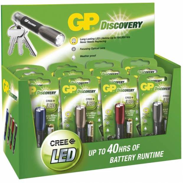 GP P8202 LED baterka GP LCE202 + 1 x AAA batérie Ultra, 12 ks