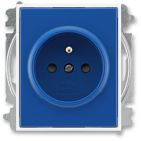 ABB 5519E-A02357 14 jednoduchá zásuvka chránená modro-biela