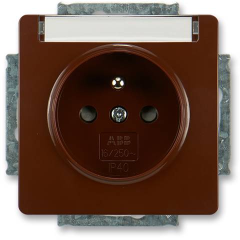 ABB 5518G-A02352 H1 Swing single socket. s ochranným kolíkom so štítmi s označovacím poľom