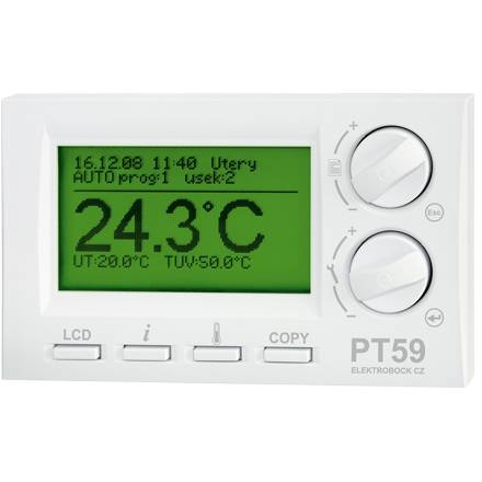 Regulátor teploty pre byt s OT PT59 Elektrobock