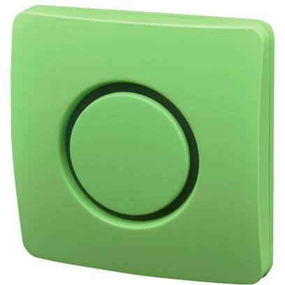 Bezdrôtový zvonček BZ10-9 zelenej farby s dosahom až 80 m na voľnom priestranstve