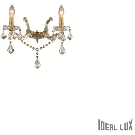 035659 Masívne nástenné svietidlo ideal lux florian ap2 oro gold