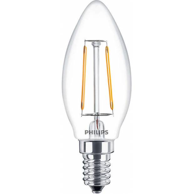 LED žárovka ve tvaru čirá svíčka patice E14 FILAMENT Classic LEDluster náhrada za 60W žárovku 929002028002