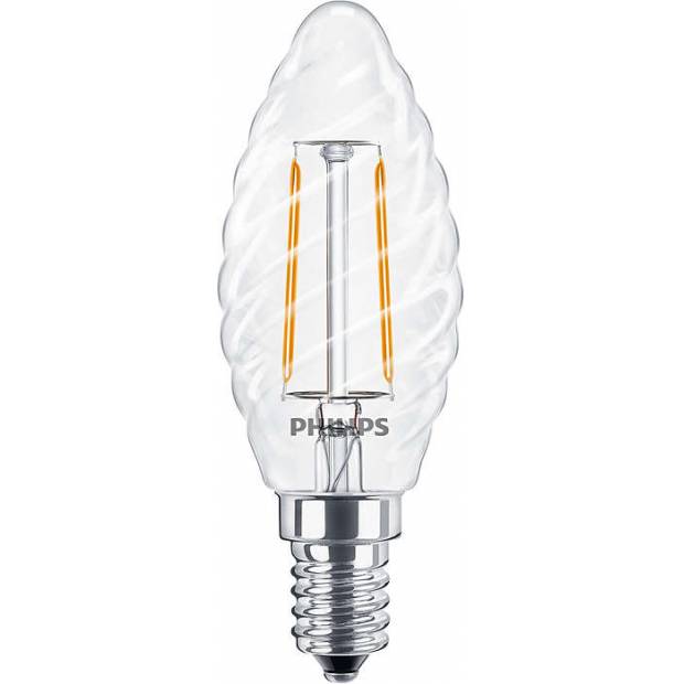 LED žiarovka E14 Philips 2W číra sviečka 2700°K žiarovka EAN 8718696574119