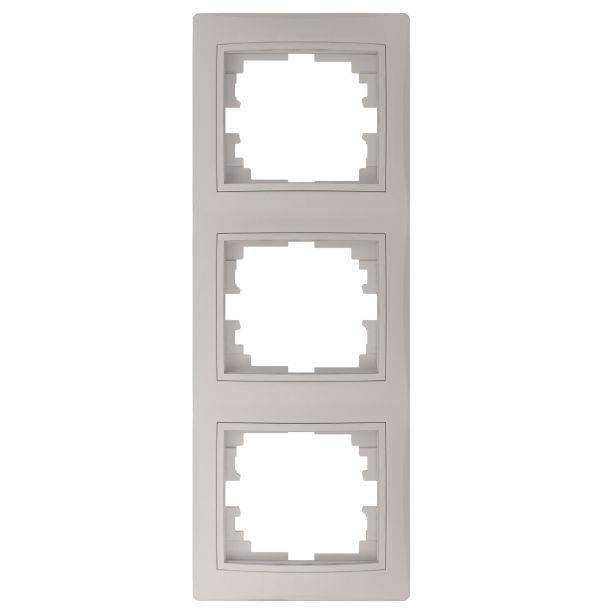 Kanlux DOMO Trojitý vertikálny rám - perleťovo biely 25363