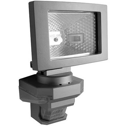 SLV150T/CH VANA S vonkajšie reflektorové svietidlo so senzorom a LED podsvietením, strieborná - teplá biela Panlux