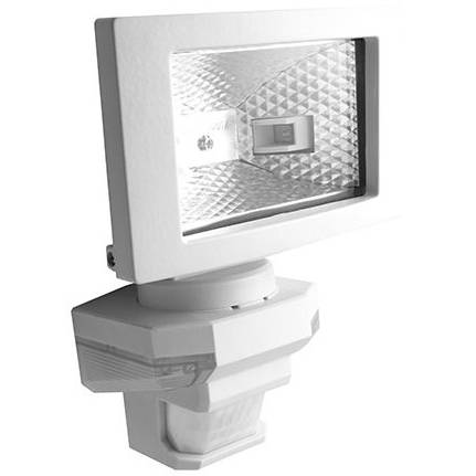 SLV150T/B VANA S vonkajšie reflektorové svietidlo so senzorom a LED podsvietením, biele - teplá biela Panlux