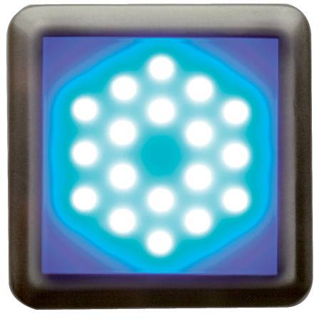 D2/NM DEKORA 2 dekoratívne LED svietidlo, nerezová oceľ - modrá Panlux
