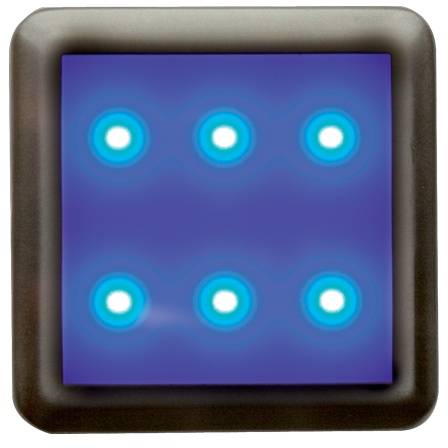D4/NM DEKORA 4 dekoratívne LED svietidlo, nerezová oceľ - modrá Panlux