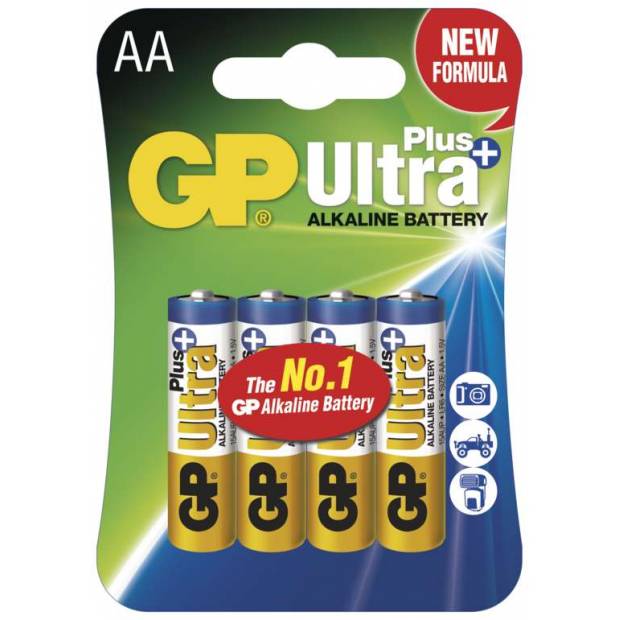 GP B1721 Alkalické batérie Ultra Plus LR6 AA, 4 ks v blistri