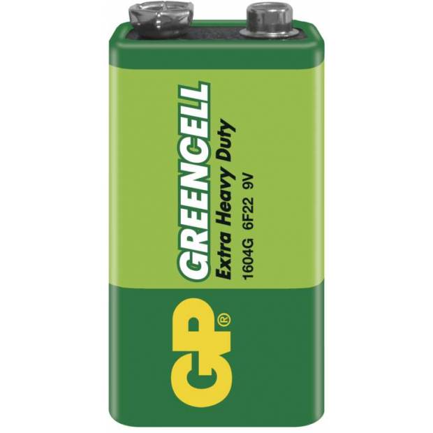 GP B1250 batéria Greencell 6F22 (9V), 1 kus vo fólii