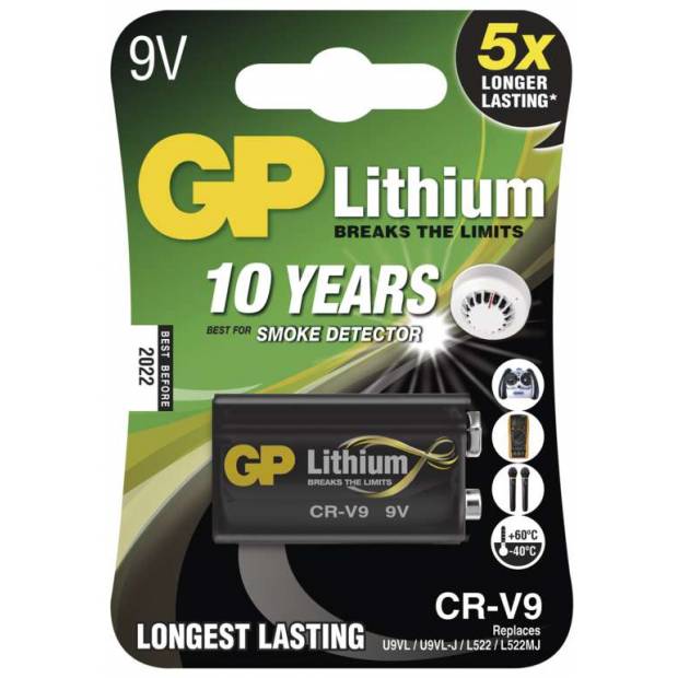 GP B1509 lítiová batéria CR-V9, 1 kus v blistri