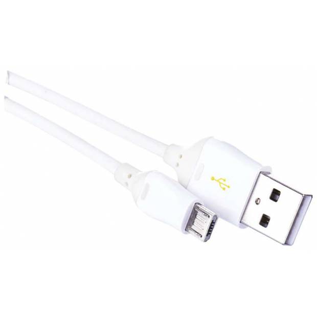 SM7004W Kábel USB 2.0 A/M - micro B/M 1 m biely, Quick Charge EMOS