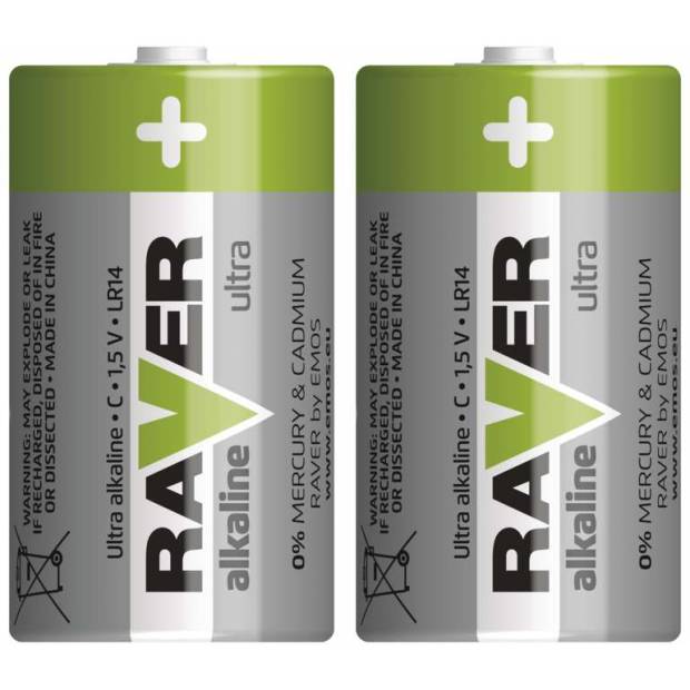 B7931 Alkalická batéria RAVER LR14 (C), blister Raver