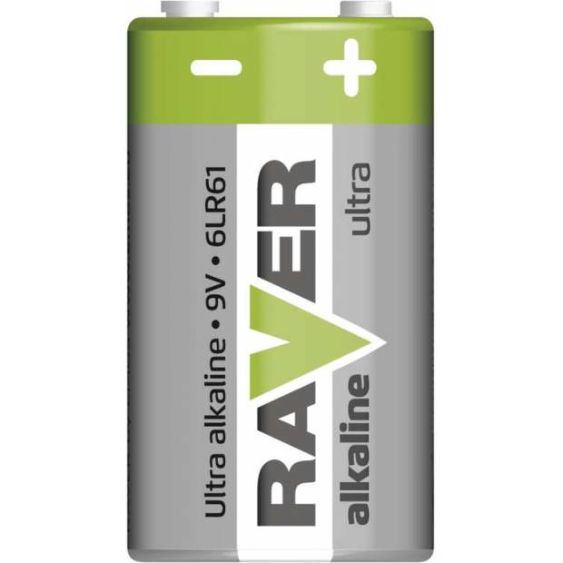 B7951 Alkalická batéria RAVER 6LF22 (9V), blister Raver