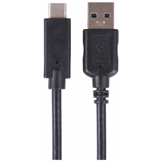 SM7021BL USB 3.0 A/M - USB 3.1 C/M 1m čierna, rýchle nabíjanie EMOS