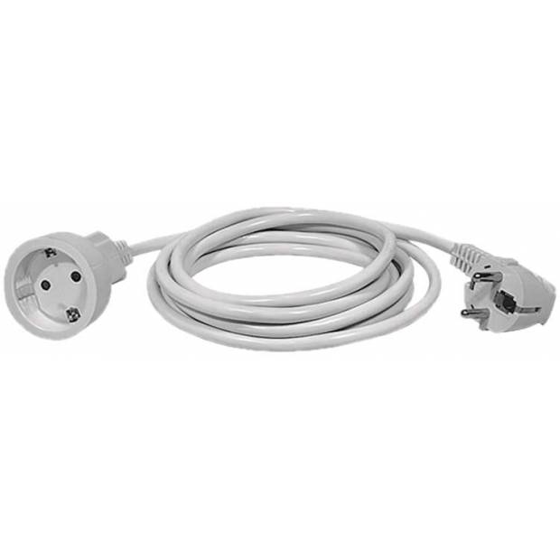 P0123R Predlžovací kábel 3 m / 1 zásuvka / biely / PVC / 1,5 mm2