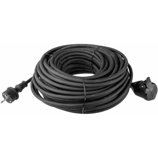 P01805 Vonkajší predlžovací kábel 5 m / 1 zásuvka / čierna / guma-neoprén / 250 V / 1,5 mm2