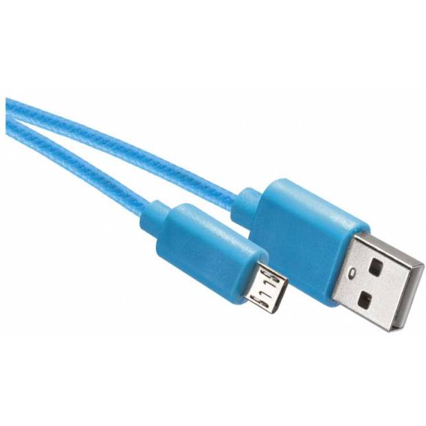 SM7006B Kábel USB 2.0 A/M - micro B/M 1m modrý EMOS