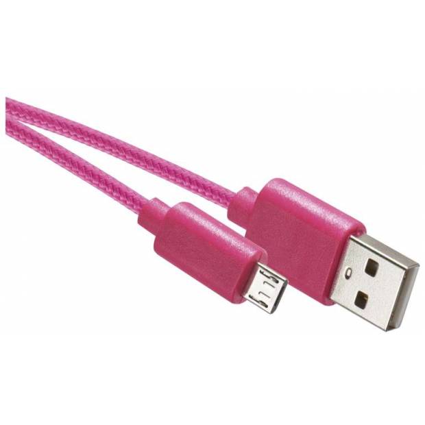 SM7006P Kábel USB 2.0 A/M - micro B/M 1m ružový EMOS