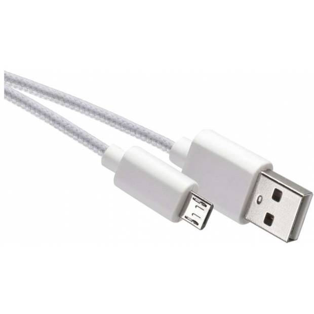 SM7006W Kábel USB 2.0 A/M - micro B/M 1m biely EMOS