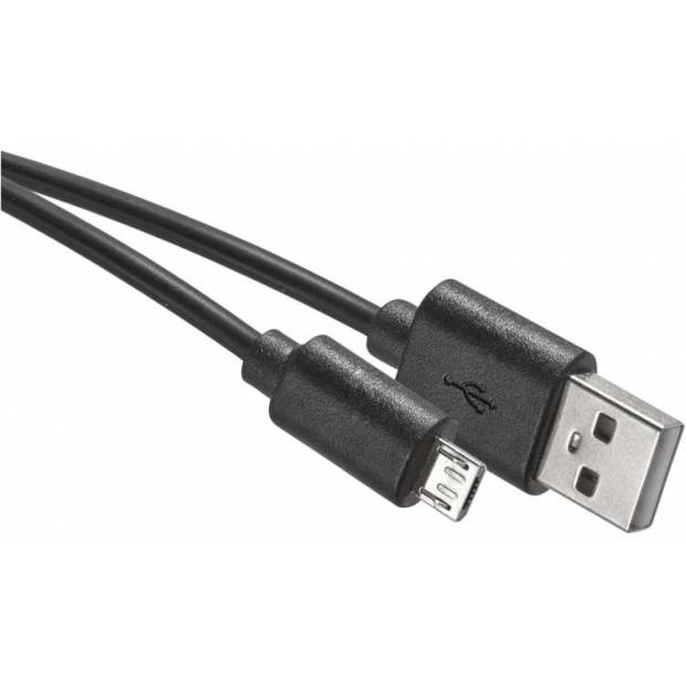 SM7007BL Kábel USB 2.0 A/M - micro B/M 0,2 m čierny, Quick Charge EMOS