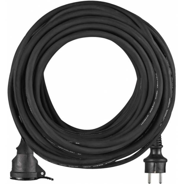 P01725R Neoprénový predlžovací kábel 25 m 3x 2,5 mm, čierny EMOS