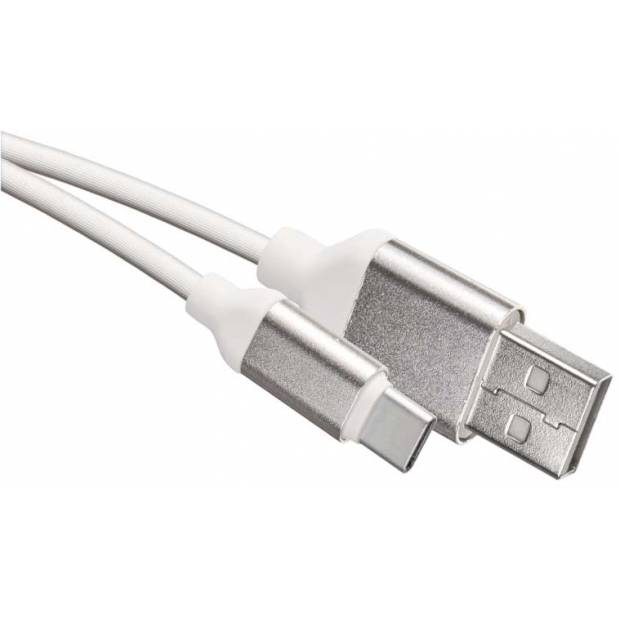 SM7025W USB kábel 2.0 A/M - C/M 1m biely EMOS