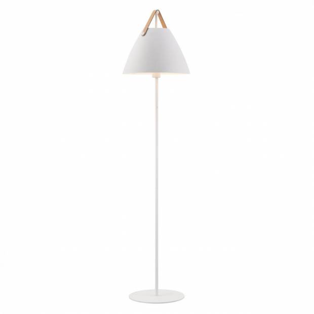 NL 46234001 NORDLUX 46234001 Strap - dizajnová stojacia lampa s koženým remienkom 154 cm, biela Nordlux