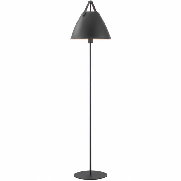 NL 46234003 NORDLUX 46234003 Strap - Dizajnová stojacia lampa s koženým remienkom 154 cm, čierna Nordlux