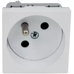Zásuvkový modul QUADRO s ochranným kolíkom a clonkami QP 45X45 C_HB