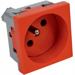 zásuvkový modul QUADRO s ochranným kolíkom QP 45X45_BB