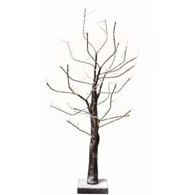 ZY2253 LED vianočný stromček, 60 cm, 3× AA, vnútorný, teplá biela, čas. Osvetlenie EMOS