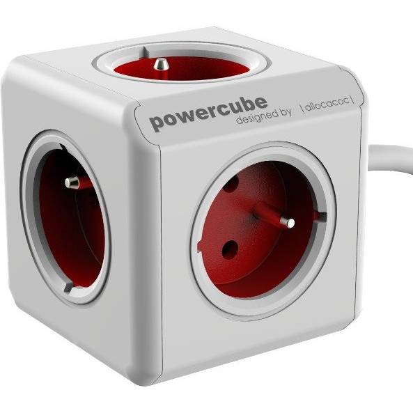 Power Cube PowerCube zásuvka s predlžovacím káblom 3m na 230V 3M /BILOCERVENA/