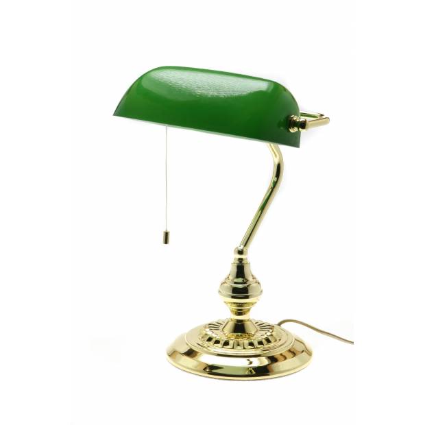 Retro zelená stolová lampa E27 pre 60W žiarovku