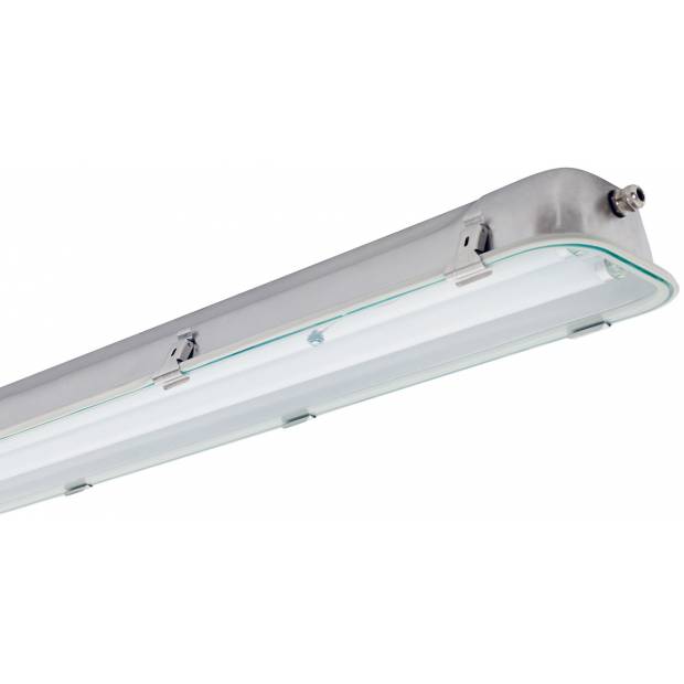 Klasické priemyselné prachotesné svietidlo pre žiarivky s päticou G13 TREVOS 45145 montáž na stenu alebo strop
