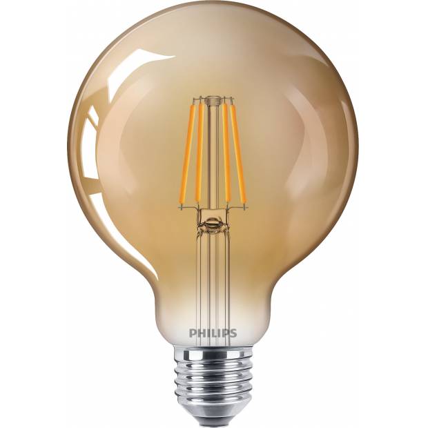 Klasická 35W žiarovka Philips LED E27 GOLD vo vintage štýle, výber z 2 priemerov žiaroviek