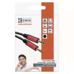 SM5001 JACK kábel 3,5 mm stereo, vidlica - 3,5 mm vidlica 1,5 m EMOS