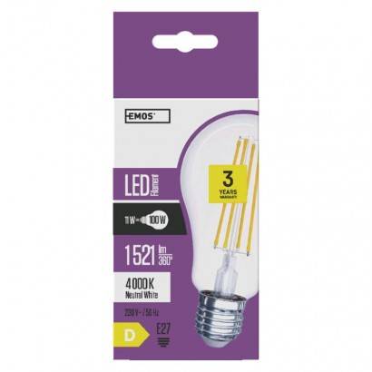 Z74285 LED žiarovka Filament A67 11W E27 neutrálna biela EMOS osvetlenie