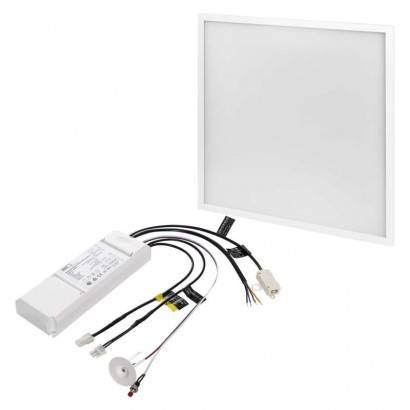 ZR1412E LED panel 60 × 60, štvorcový zapustený biely, 40W neutrálna biela, núdzové osvetlenie EMOS