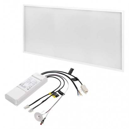 ZR2212E LED panel 30 × 60, obdĺžnikový zapustený biely, 18W neutrálna biela, núdzové osvetlenie EMOS