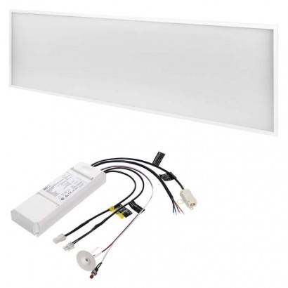 ZR8412E LED panel PROFI 30×120, obdĺžnikový zapustený biely, 40W neutrálna biela, núdzové osvetlenie EMOS