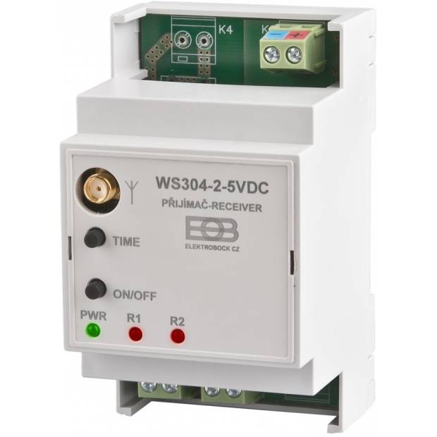 Prijímač na DIN lištu Un-5VDC WS304-2-5VDC Elektrobock