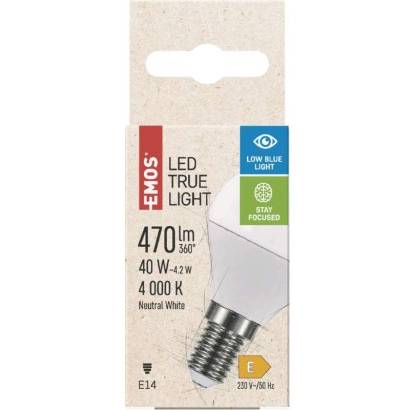 ZQ1226 LED žiarovka True Light 4,2W E14 neutrálna biela EMOS Lighting