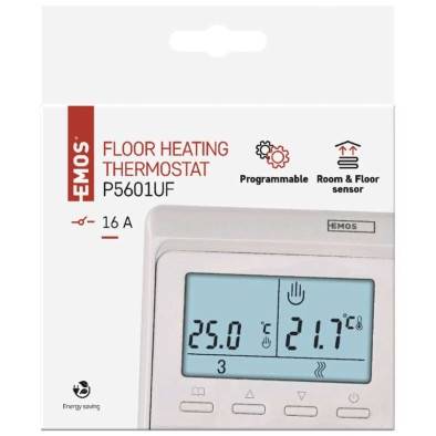 P5601UF Izbový termostat pre podlahové vykurovanie, káblový, P5601UF EMOS