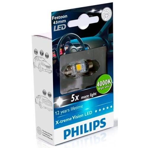 LED žiarovka do auta Philips X-tremeVision 129454000KX1 C5W SV8,5 12V 1W