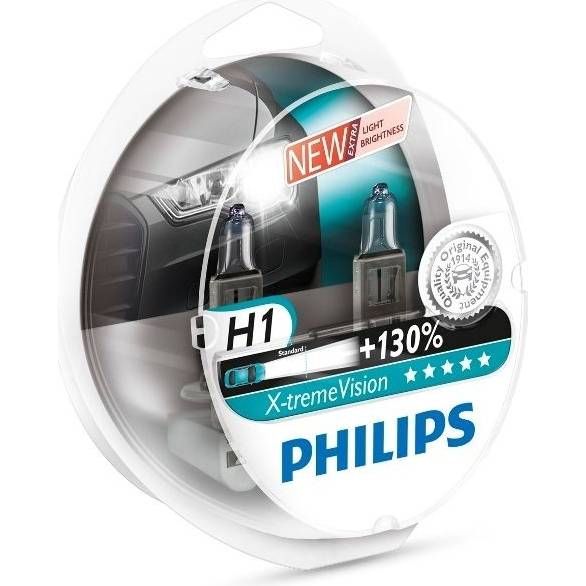 Autožiarovky Philips X-tremeVision H1 12V 55W P14.5S balenie 2ks