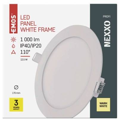 ZD1134 LED vstavané svietidlo NEXXO, okrúhle, biele, 12,5 W, teplá biela EMOS Lighting