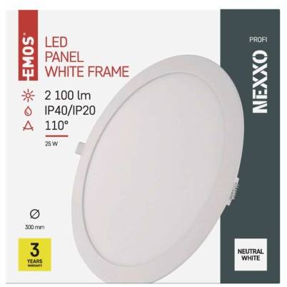 ZD1155 LED vstavané svietidlo NEXXO, okrúhle, biele, 25 W, neutrálna biela EMOS Lighting